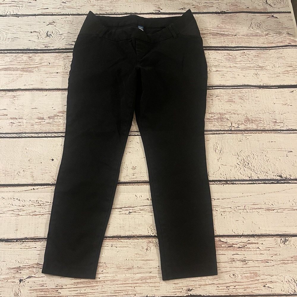Old Navy Maternity‎ Pixie Side Panel Pants Size 8 Black